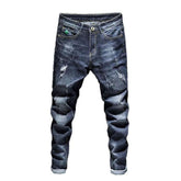 Dunkel gewaschene zerrissene Jeans für Herren